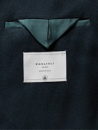 Boglioli - Double-Breasted Cotton-Herringbone Blazer - Blue