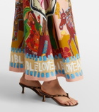 Alémais Mlak printed linen-blend midi dress