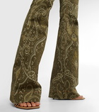 Etro - Paisley mid-rise bootcut jeans