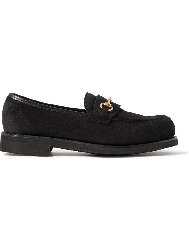 Photo: George Cleverley - Colony Full-Grain Suede Loafers - Black