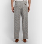 Gucci - Grey Pleated Prince of Wales Checked Cotton Trousers - Gray
