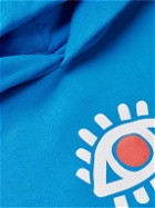 DISTRICT VISION - Mudita Logo-Print Recycled Cotton-Jersey Hoodie - Blue