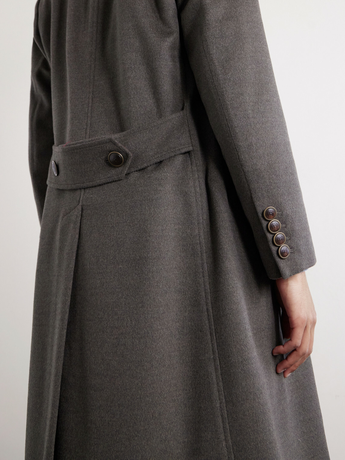 Brunello Cucinelli - Virgin Wool Double-Breasted Coat - Green