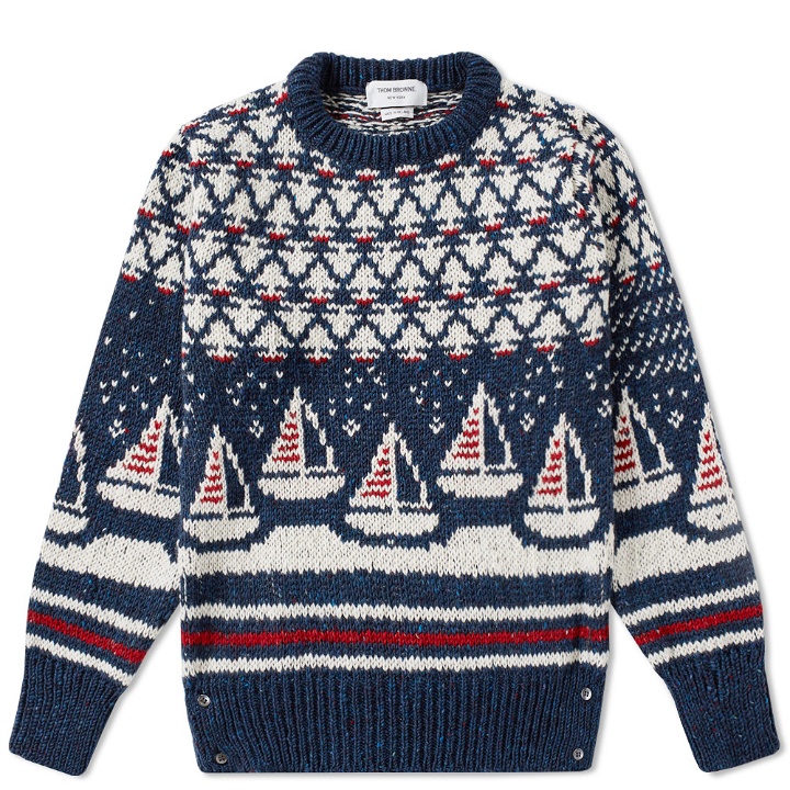 Photo: Thom Browne Mohair Sail Boat Crew Knit