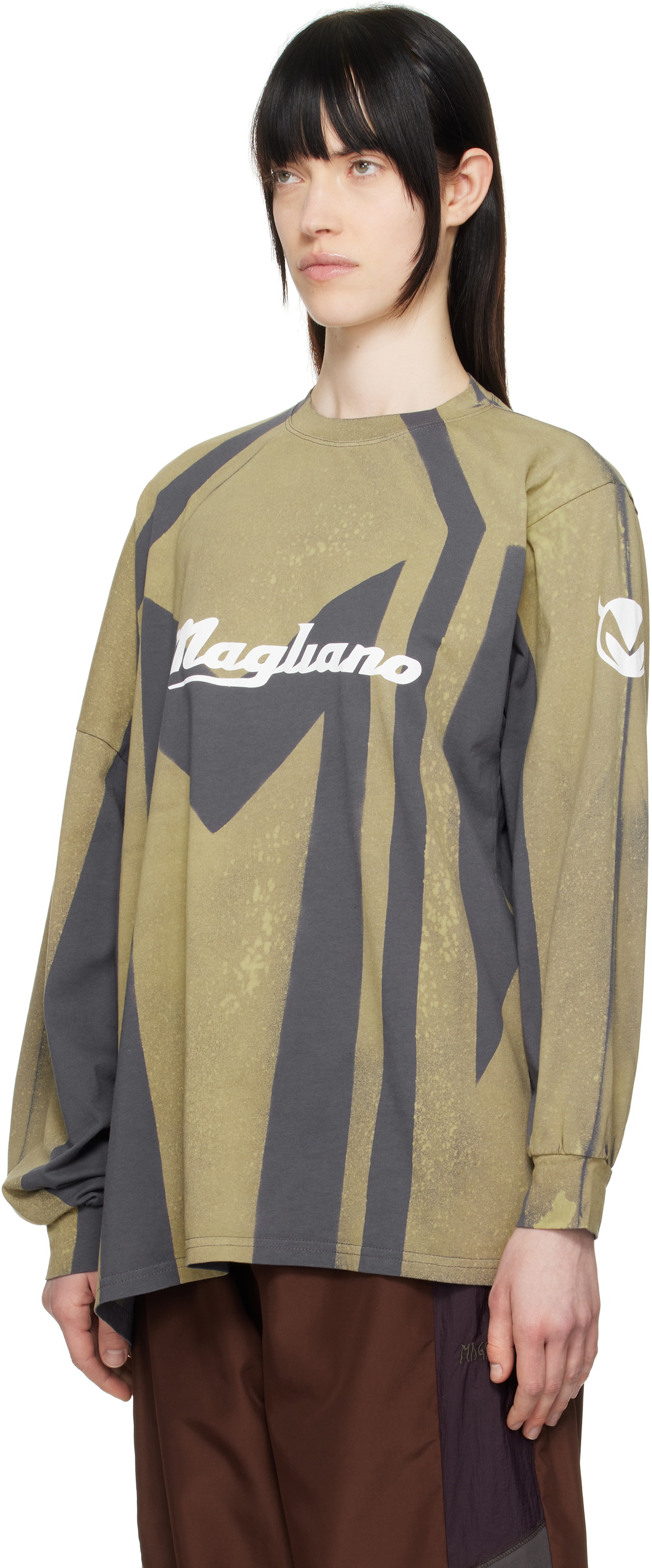 Magliano Khaki & Gray Phantom Twisted Long Sleeve T-shirt