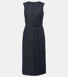 'S Max Mara Cotton-blend denim shift dress