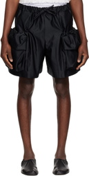 Simone Rocha Black Cargo Flap Shorts