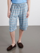 Acne Studios - Ressa Straight-Leg Checked Casual Shorts - Blue