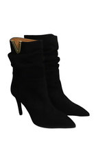 Via Roma 15 High Heels Ankle Boots In Black Suede