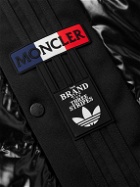 Moncler Genius - adidas Originals Straight-Leg Tech Jersey-Trimmed Quilted Glossed-Shell Down Shorts - Black