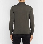 Lardini - Wool, Silk and Cashmere-Blend Shirt - Men - Green