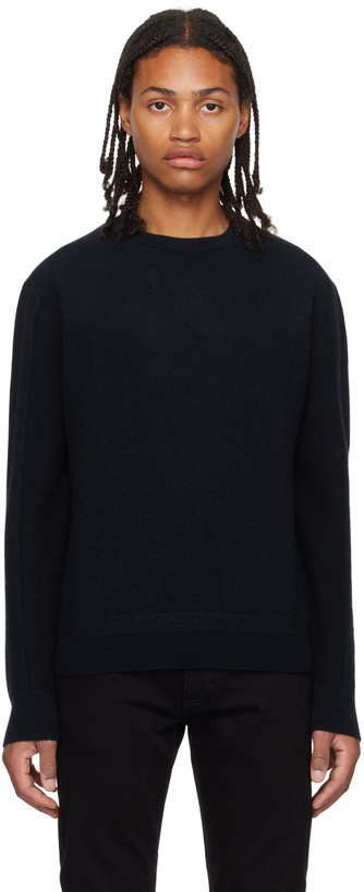 Photo: ZEGNA Navy Crewneck Sweater