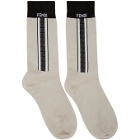 Fendi Grey Forever Fendi Logo Socks
