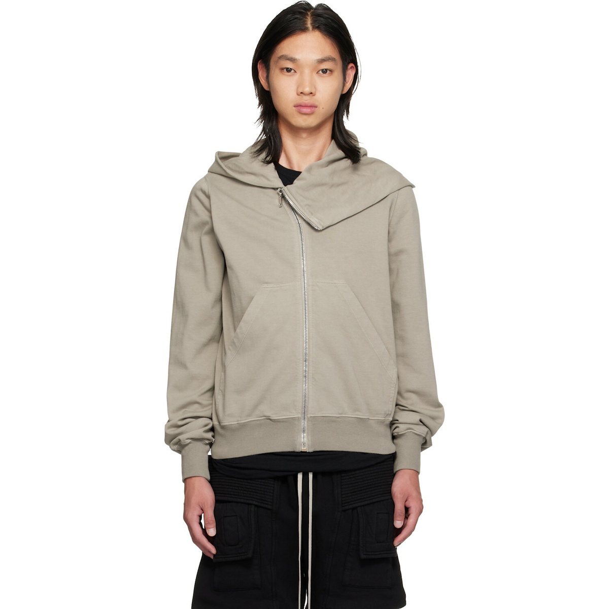 DRKSHDW by Rick Owens - Cotton-Jersey Zip-Up Hoodie - Gray Rick