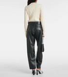 Stella McCartney High-rise faux leather straight pants