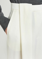 Stella Mccartney Draped Wool Trousers Cream