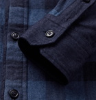 Blue Blue Japan - Button-Down Collar Checked Cotton-Flannel Shirt - Blue