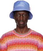 Marni Blue Quilted Brim Bucket Hat