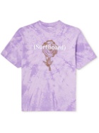 Stockholm Surfboard Club - Logo-Print Tie-Dyed Organic Cotton-Jersey T-Shirt - Purple