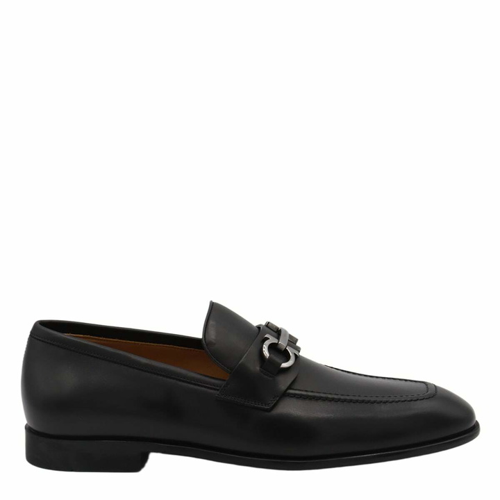 Photo: Ferragamo Black Leather Loafers