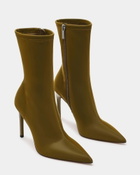 Steve Madden Mackena Booties in Olive Satin