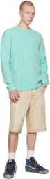 GUESS USA Blue Waffle Long Sleeve T-Shirt