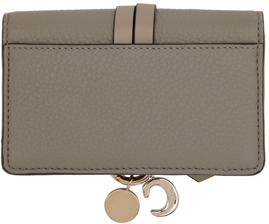 Chloé Gray Alphabet Business Card Holder