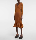 Dries Van Noten - Wool-blend midi skirt