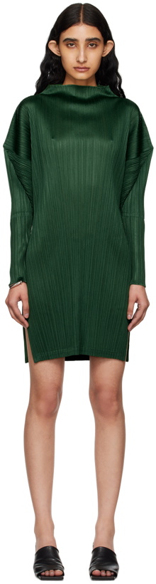 Photo: PLEATS PLEASE ISSEY MIYAKE Green Monthly Colors February Minidress