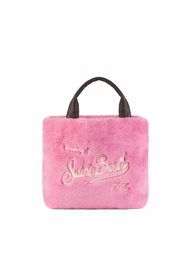 Photo: MC2 Saint Barth Furry Soft Colette Fuchsia Handbag With Shoulder Strap
