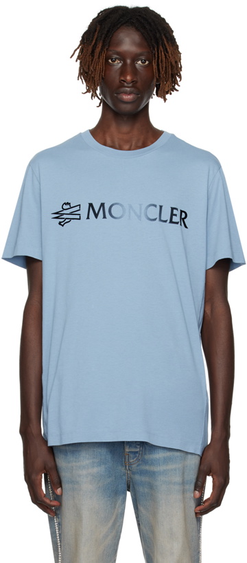Photo: Moncler Blue Flocked T-Shirt
