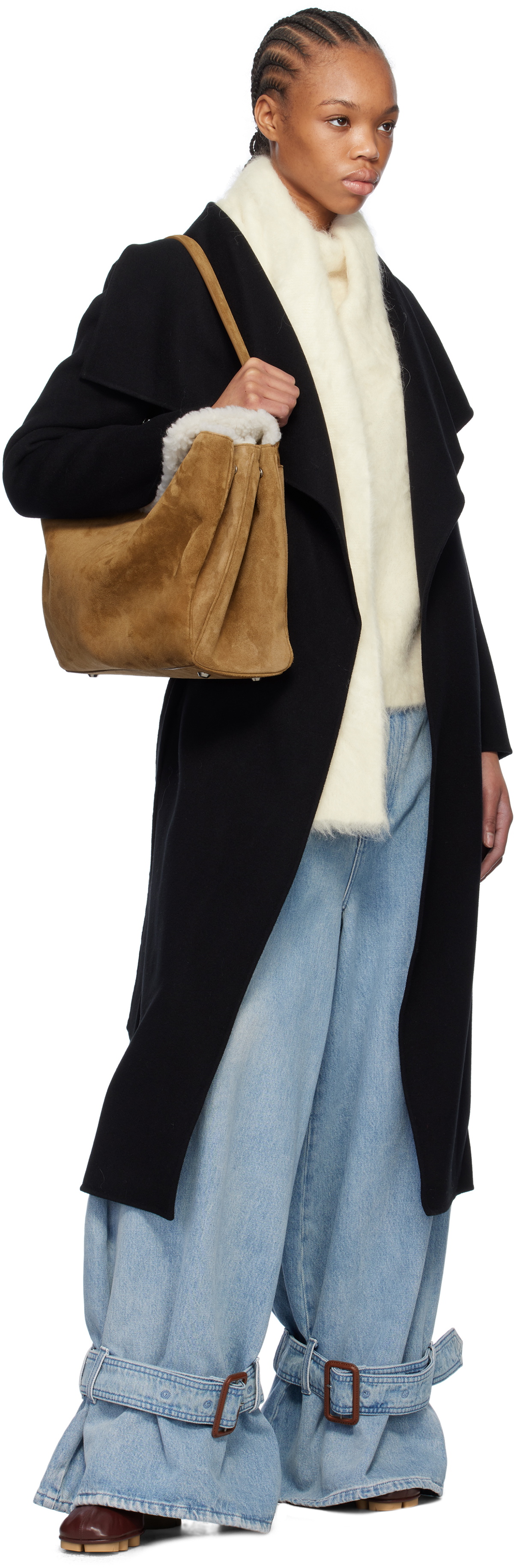 MACKAGE Black Mai-CN Double-Face Wool Wrap Coat