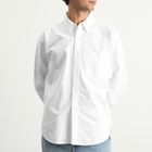 BEAMS Men's Heavy Oxford Button Down Shirt in White