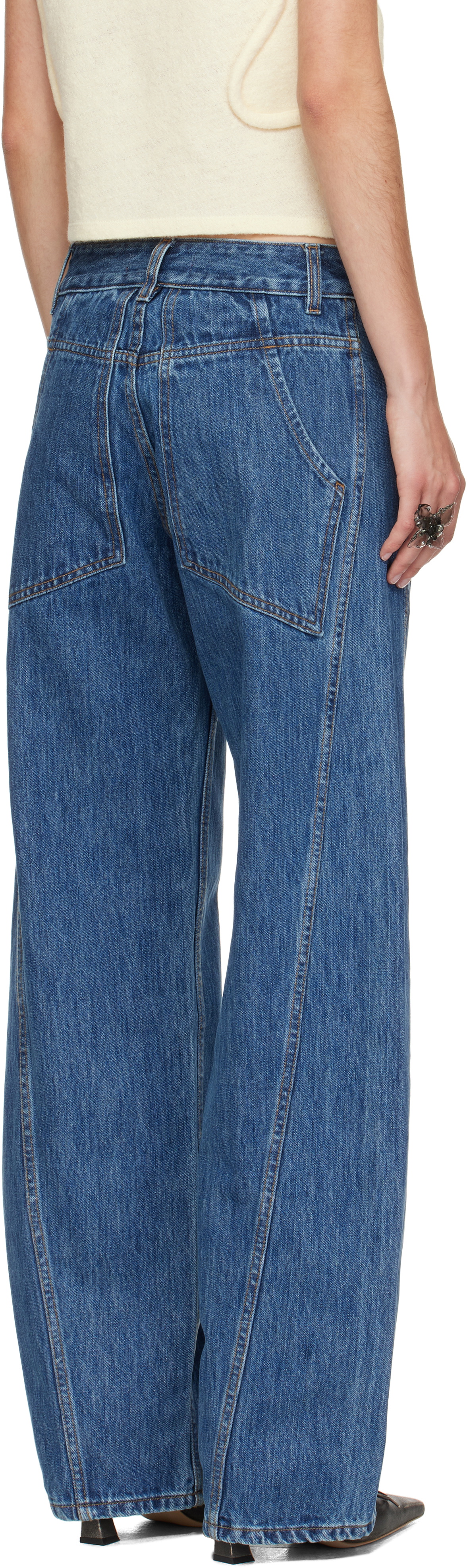 Eckhaus Latta Blue Bend Jeans