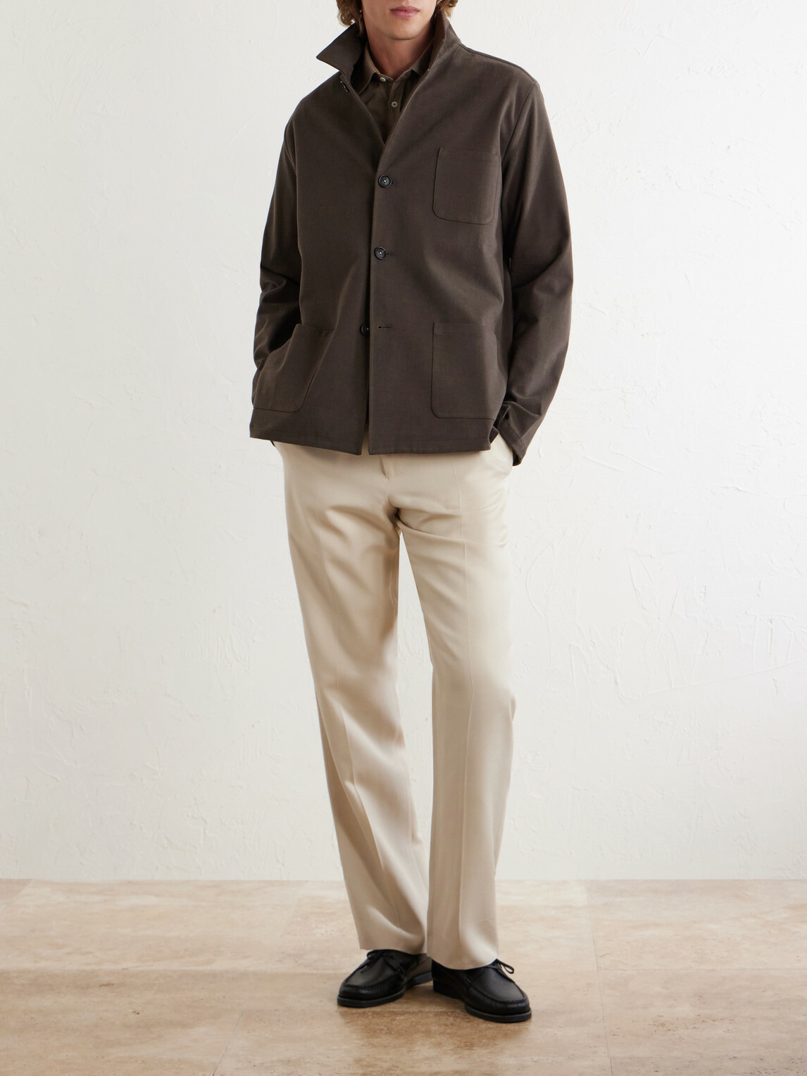 Massimo Alba - Florida Cotton-Blend Moleskin Overshirt - Brown