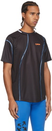 Off-White Black & Orange Active Logo Mesh T-Shirt