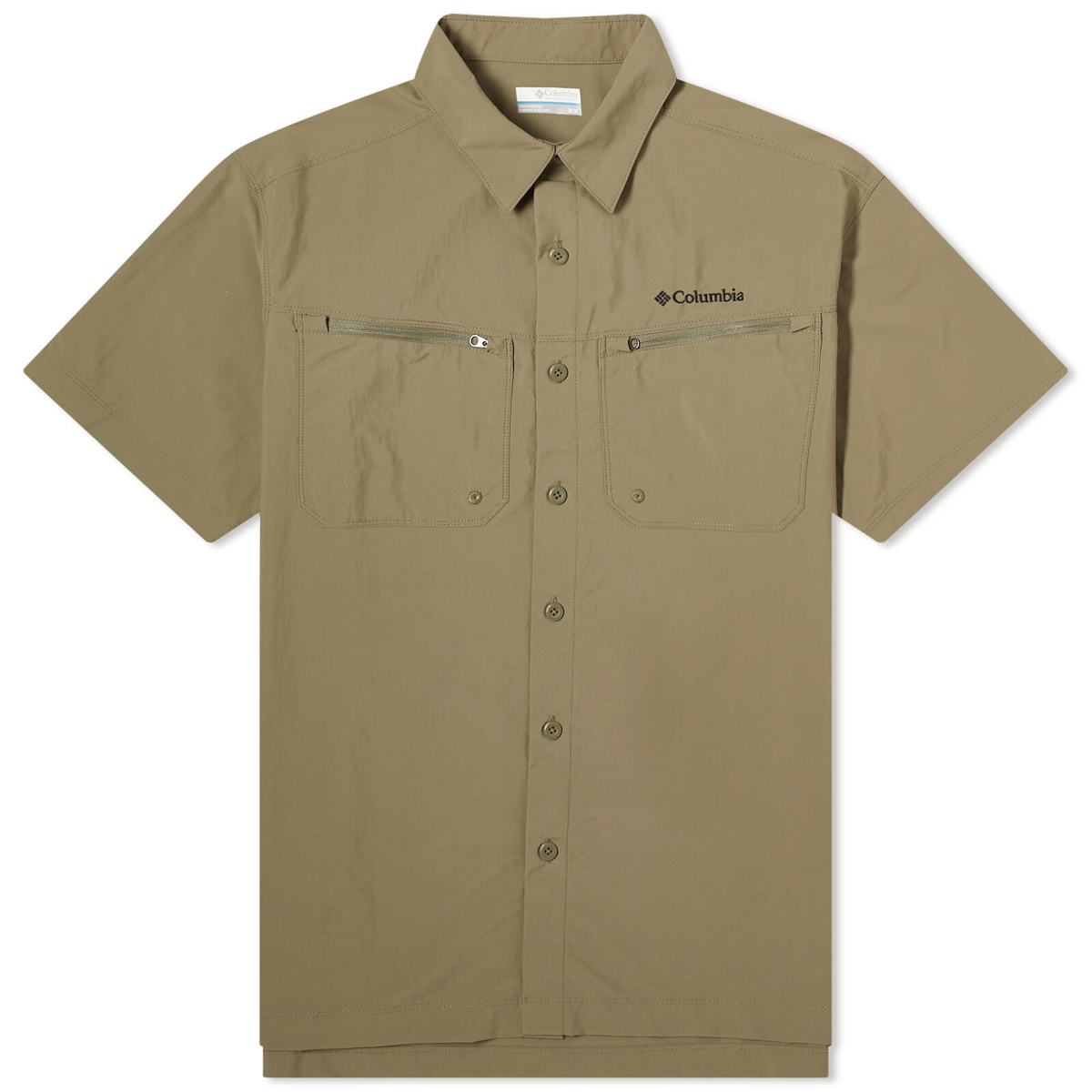 Photo: Columbia Men's Mountaindale™ Outdoor Short Sleeve Shirt in Stone Green