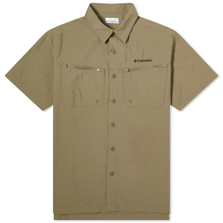 Photo: Columbia Men's Mountaindale™ Outdoor Short Sleeve Shirt in Stone Green