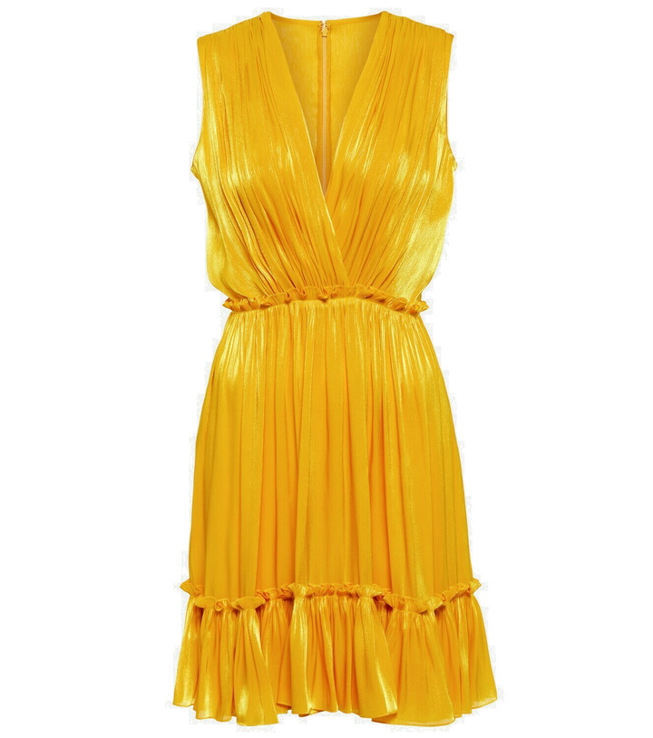 Photo: Costarellos Gathered georgette minidress