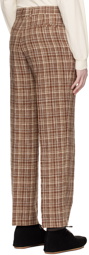 AURALEE Brown Check Trousers