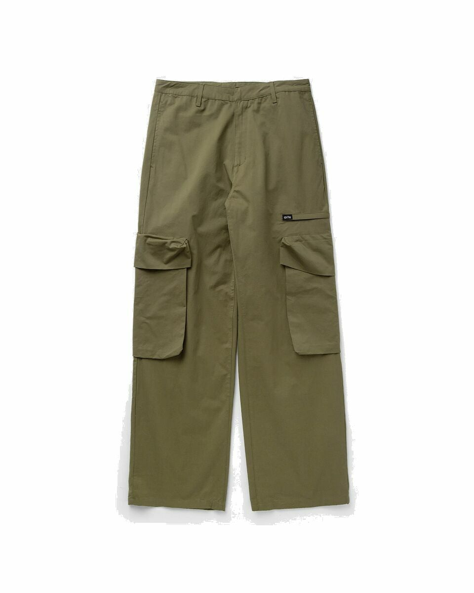 Photo: Arte Antwerp Oversize 3 D Pockets Pants Green - Mens - Cargo Pants