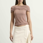 Hosbjerg Women's Clara Top in Brown Checks
