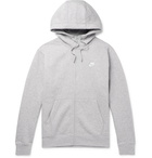 Nike - Mélange Fleece-Back Cotton-Blend Jersey Zip-Up Hoodie - Gray