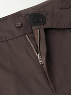 Dolce&Gabbana - Tapered Pleated Cotton-Twill Trousers - Brown