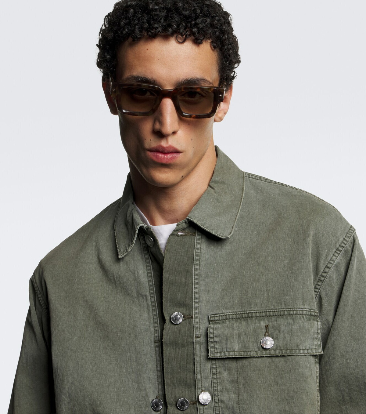 Sato Cervantes tortoiseshell rectangular sunglasses