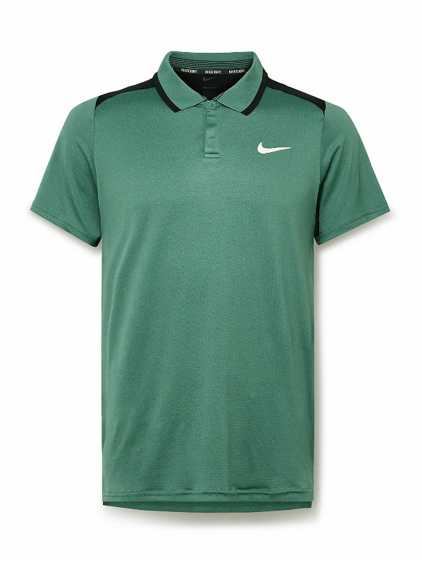 Photo: Nike Tennis - Court Slim-Fit Dri-FIT ADV Polo Shirt - Green