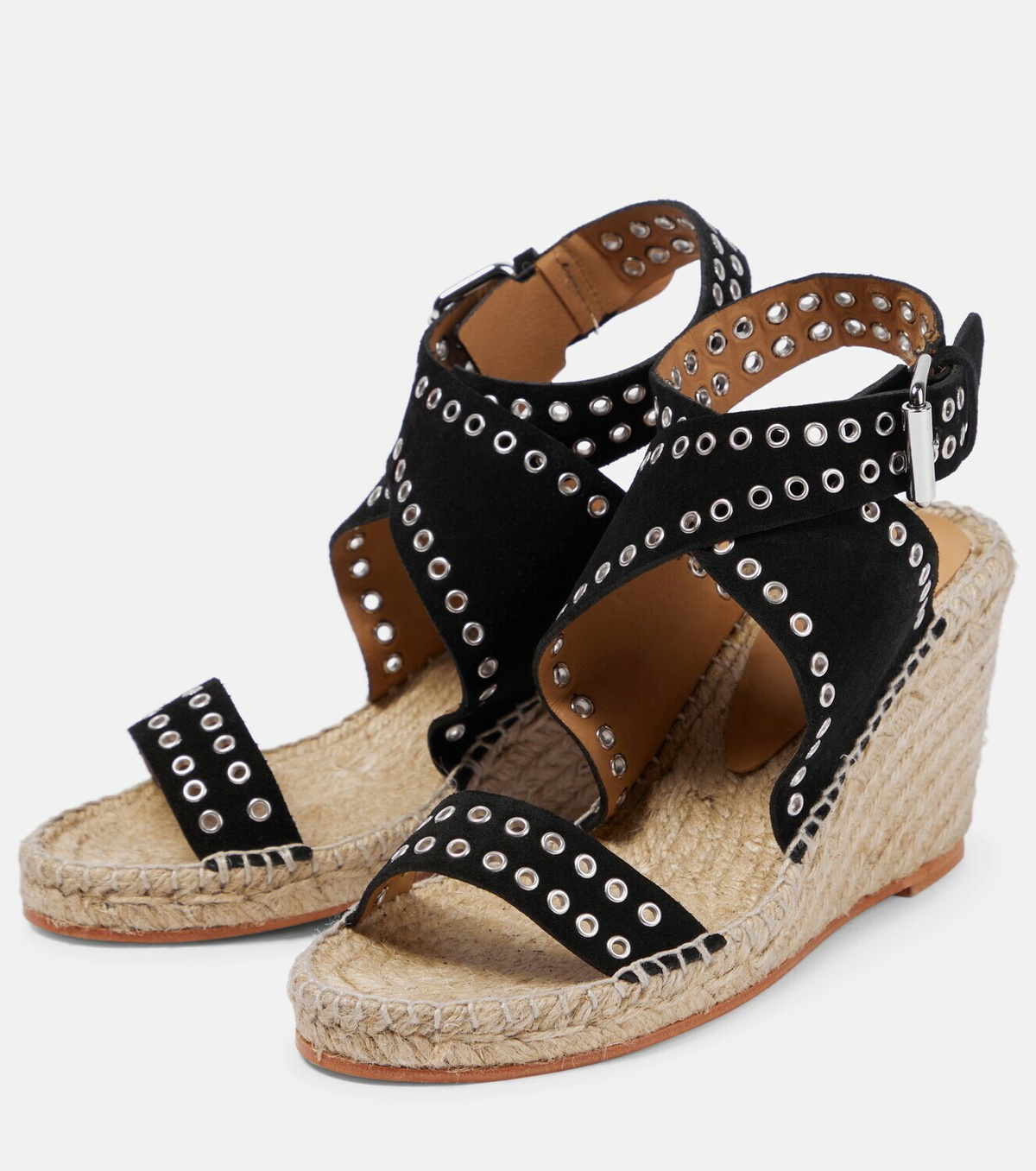 Isabel Marant - Iriane studded suede espadrille wedges Isabel Marant