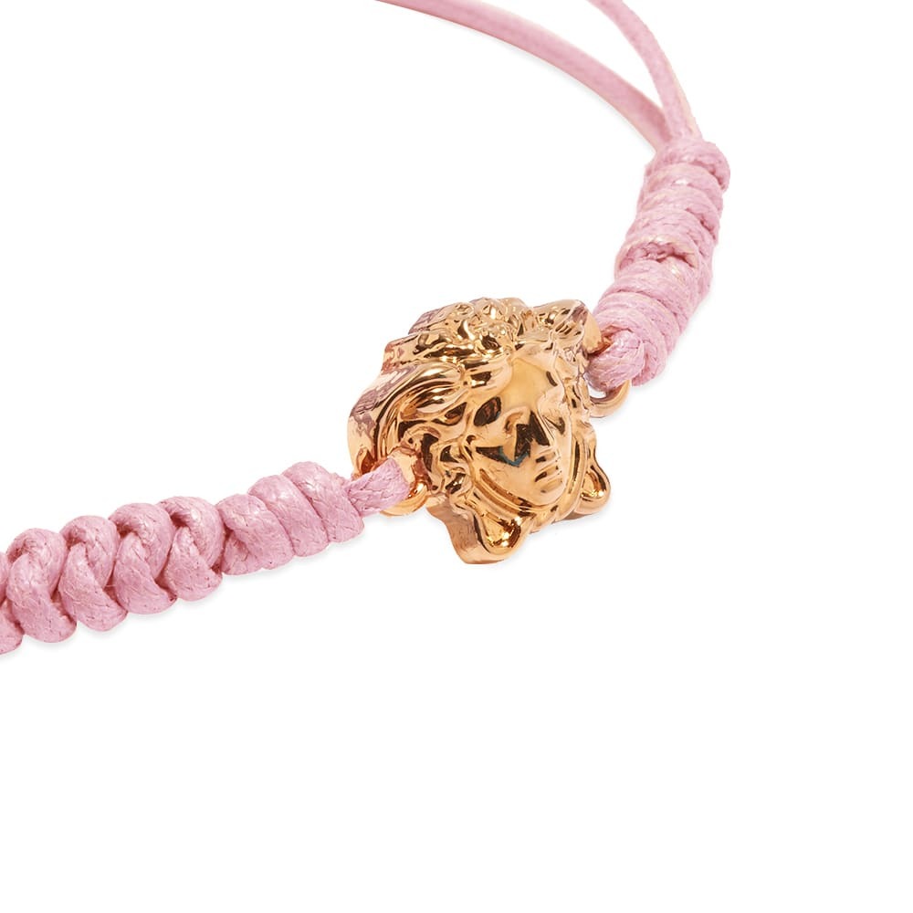 Versace Women's Medusa Head String Bracelet in Pink Versace