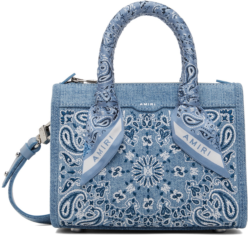 AMIRI Blue Bandana Micro Triangle Bag Amiri