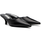 TOTEME Black Sharp Nappa Mule Heels